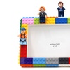 Image 4: LEGO Inspired DIY Building Block Photo Frame Tabletop Set with Figures