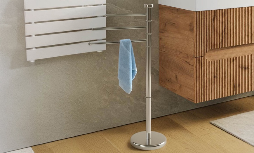 Image 3: Porta asciugamani a piantana 