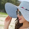 Image 3: Women's Wide Brim Beach Sun Straw Hat