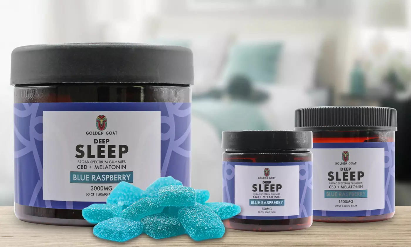 Deep Sleep CBD Gummies with Melatonin by Golden Goat (Multiple Flavors)