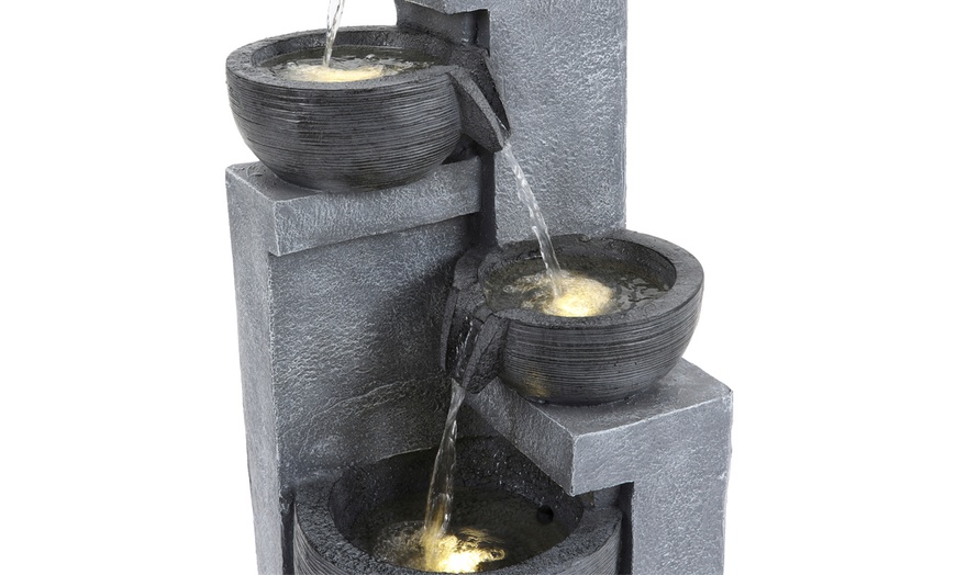 Image 16: Outdoor Multi-Tier Ceramic LED Fountain Water Feature