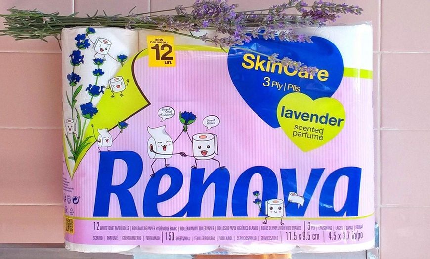 Image 4: 60 Rolls of Renova Lavender 3ply Toilet Rolls