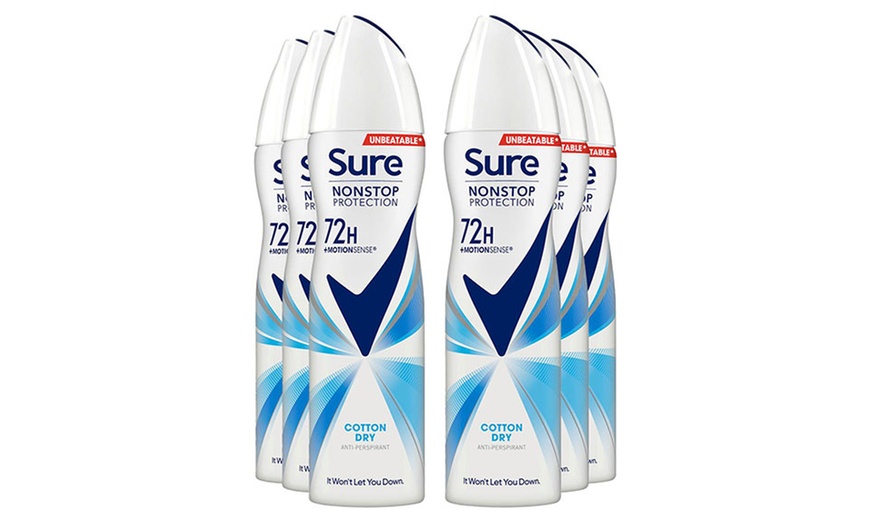 Image 3: 6-Pack Sure Women's Anti-Perspirant 72H Nonstop Protection Deo