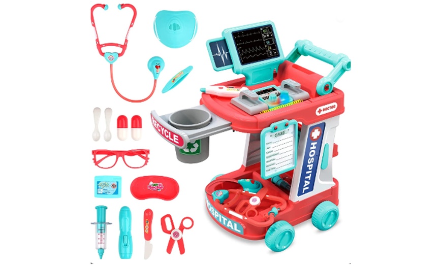 Image 2: DEAO Multi-purpose Doctor’s Trolley Set for Kids 