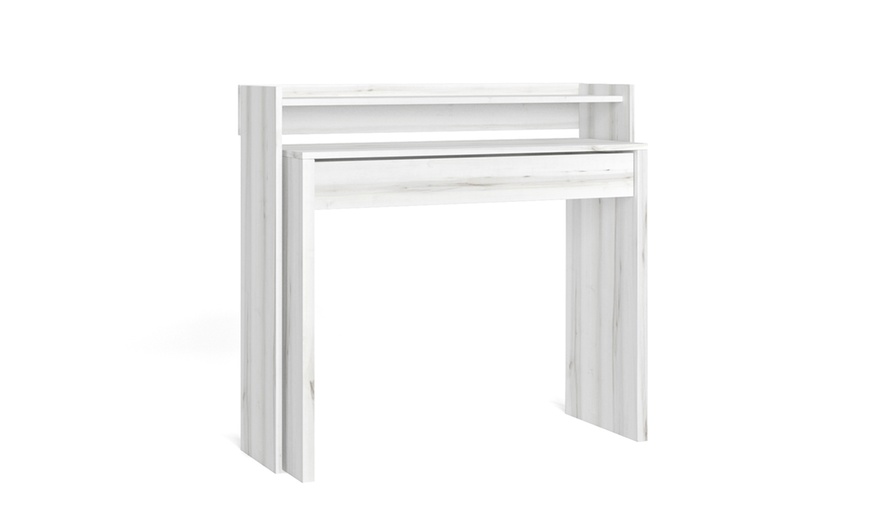 Image 2: Bureau extensible 99 x 90 x 35 cm blanc