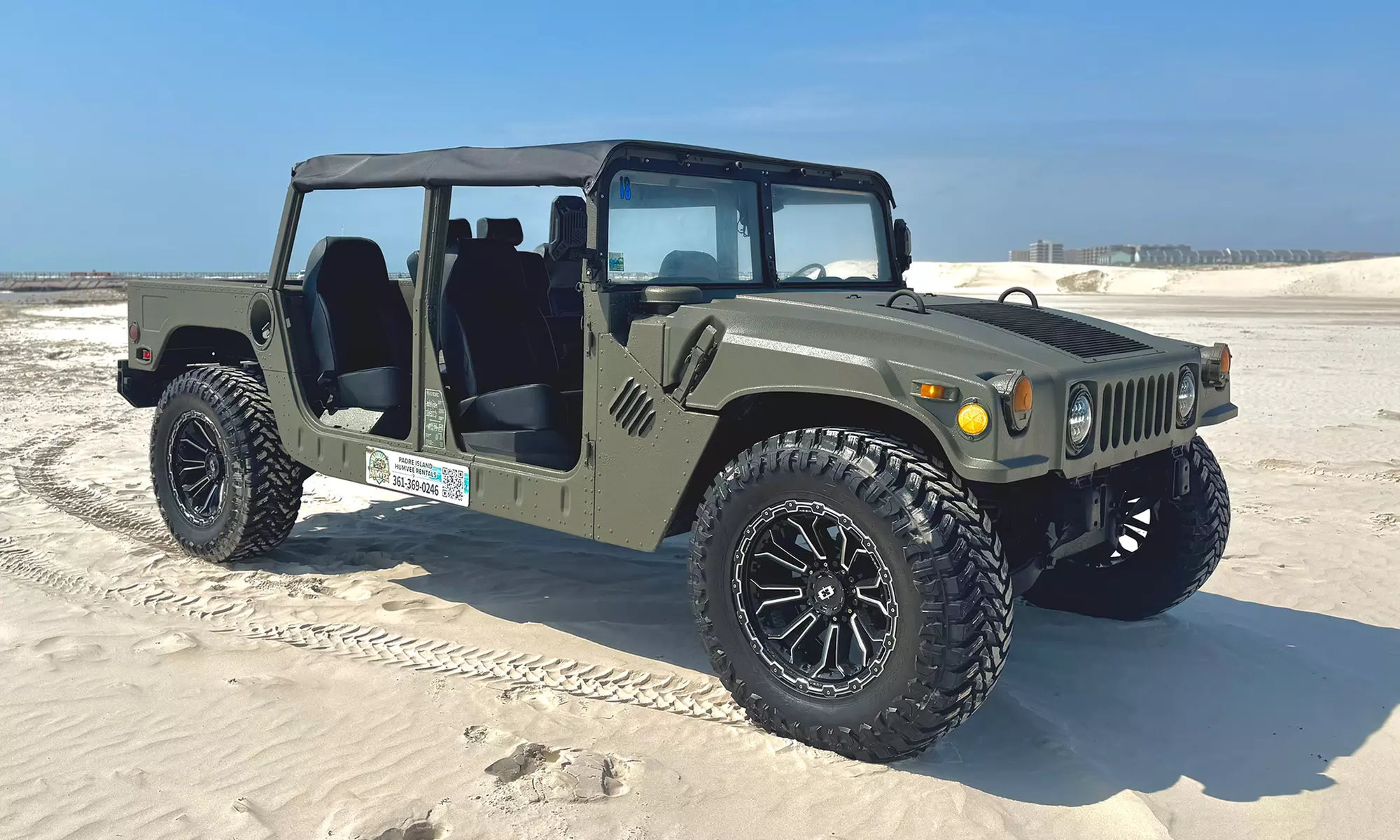 Explore Padre Island in a Two, Four, Six or Eight-Hour Humvee Rental