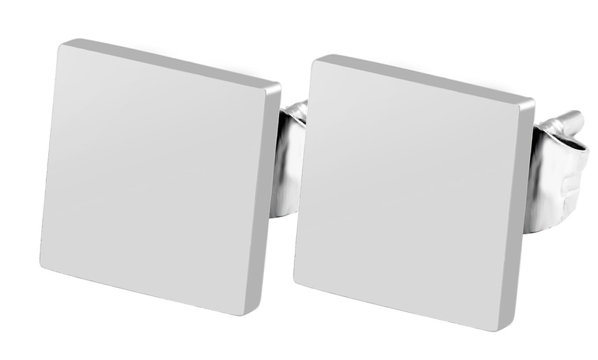 Image 7: Akzent Edelstahl-Ohrstecker für Damen