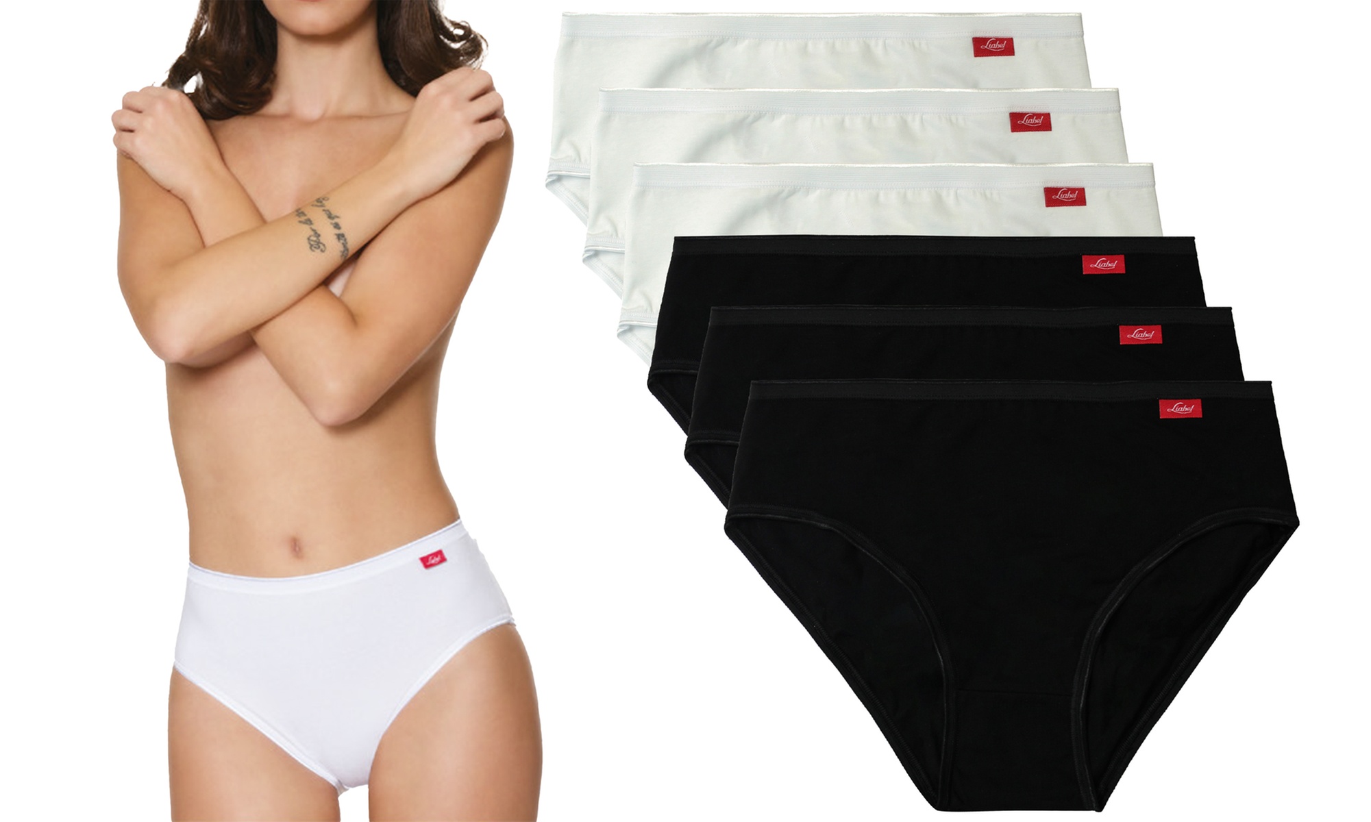 6 o 12 slip da donna in cotone elasticizzato Liabel