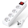 Image 2: Pack of Two Bloc Multiprise Four Power Outlets with Switch 