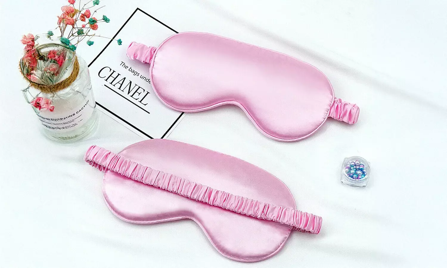Double-sided Satin Silky travel Sleep Eye Mask Cover Padded Blindfold Smooth