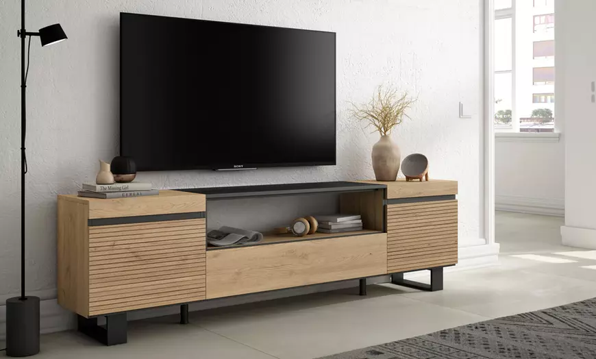 Image 13: TV-meubel met of zonder led-elektrische openhaard