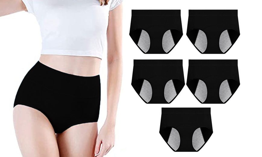 Image 2: Five Pieces of Mid-Waist Leak-Resistant Menstrual Panties