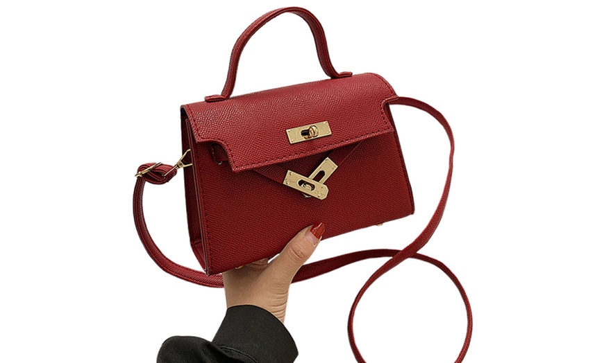 Image 15: Mini Birkin-Inspired Crossbody Bag