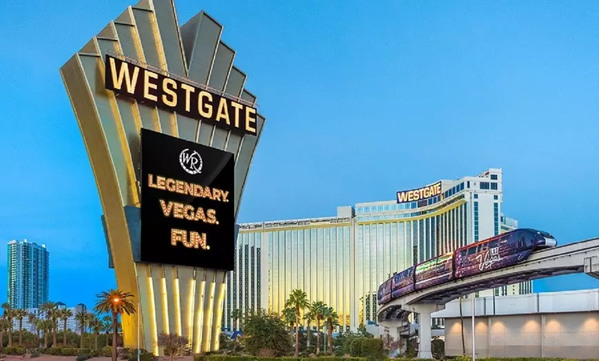 Las Vegas Monorail station at property entrance