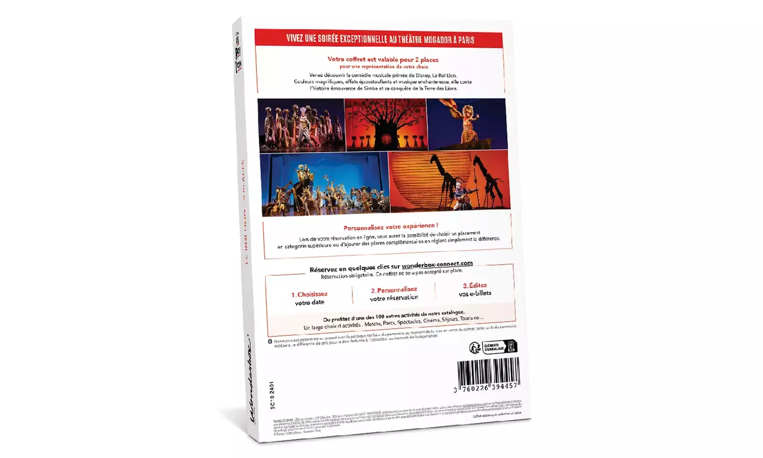 2 places pour la comédie musicale du Roi Lion au Théâtre Mogador