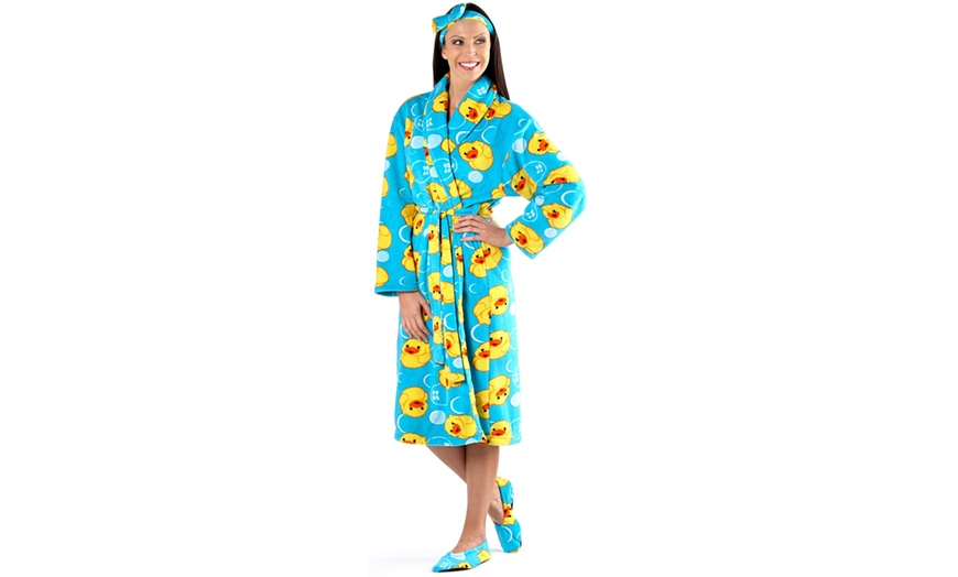 Image 1: Women's Duck Bathrobe Set