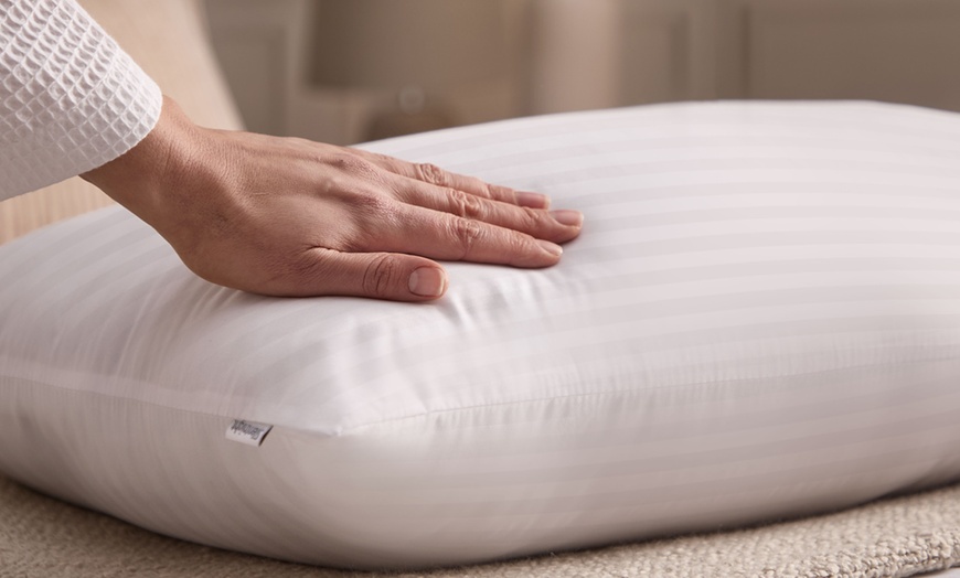 Image 3: Silentnight Hotel Collection Pillows - Satin Stripe Finish