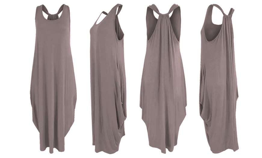 Image 7: Boho-Style Jersey Oversized Baggy Dress