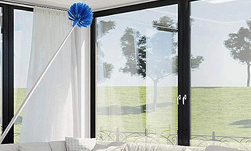 Image 2: Retractable Microfiber Duster for Ceiling Fan Blades 