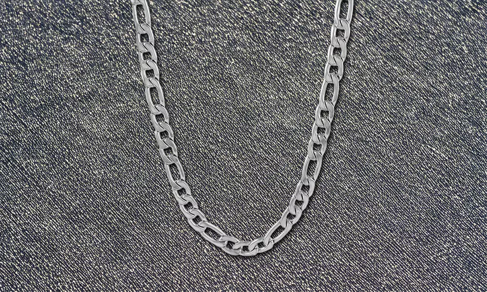 Stainless Steel Unisex Figaro Chain