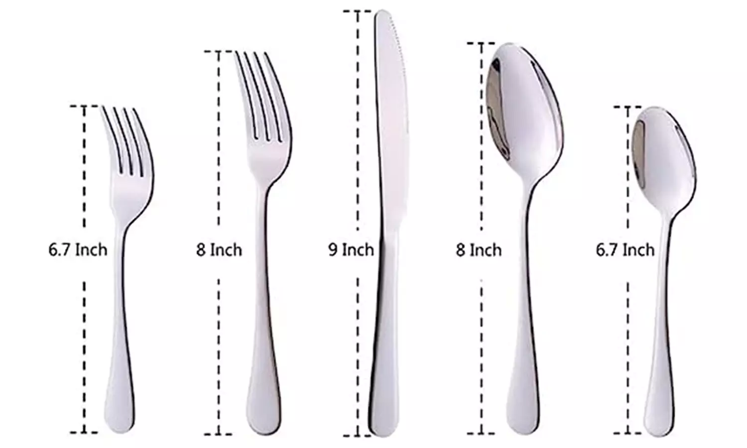 JML 20pcs Portable Stainless Steel Cutlery Knife Spoon Fork Silverware Set