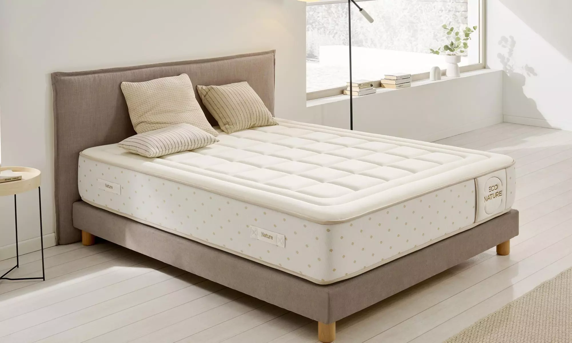 Colchón Eco Sense de 30 cm con Espuma Viscoelástica – Firmeza Doble, 12 Zonas Ergonómicas, Funda de Algodón