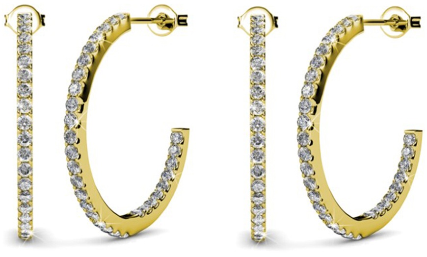 Image 5: 1 à 3 paires de boucles d'oreilles ornés de cristaux autrichiens