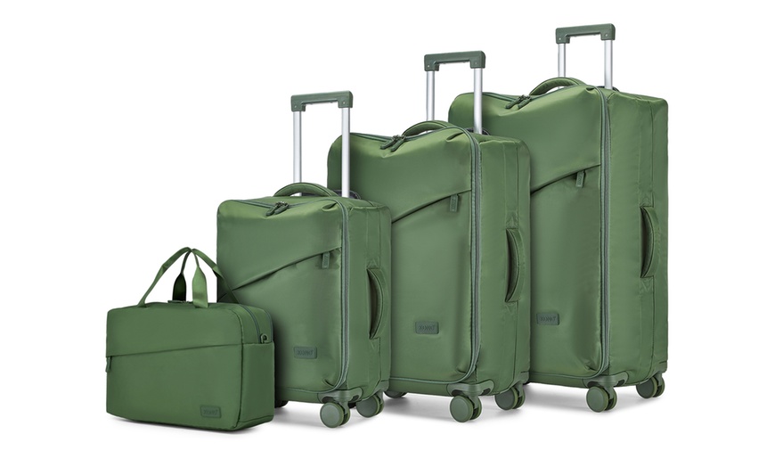 Image 5: Four Piece Soft Shell Suitcase and Travel Bag Set