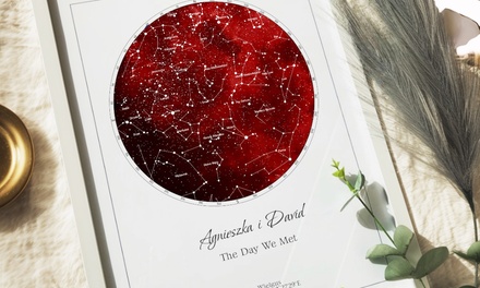 Personalizowana mapa nieba – projekt do samodzielnego wydruku (30x40 cm lub 40x50 cm) - Understarsky