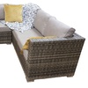Image 2: Darwin Corner Sofa in Nature Brown Weather-Resistant with Cover