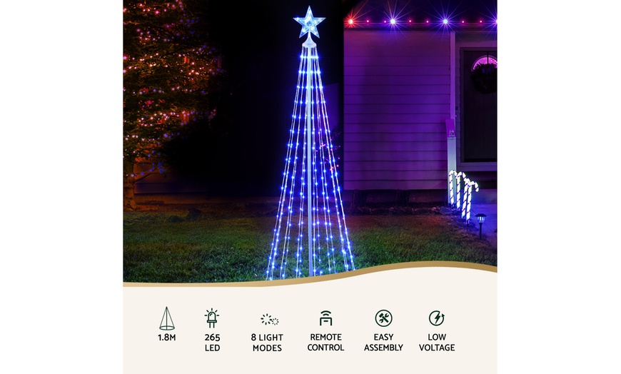 Image 4: Christmas Tree 1.8m with Fairy Lights for Festive Decor