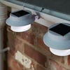 Image 2: Brighten Your Space: 2, 4, or 8 Solar Fence Gutter Lights: White/Black