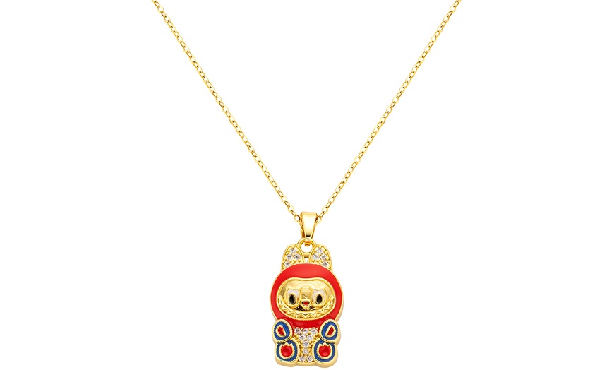 Image 18: Stanley - BTS x Labubu Gold Enamel Pendant Necklace