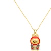 Image 18: Stanley - BTS x Labubu Gold Enamel Pendant Necklace