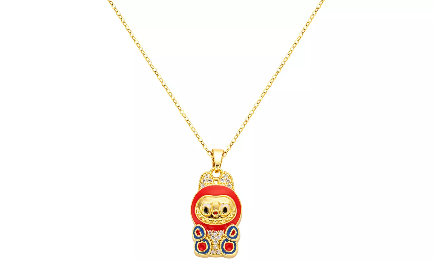 Stanley - BTS x Labubu Gold Enamel Pendant Necklace