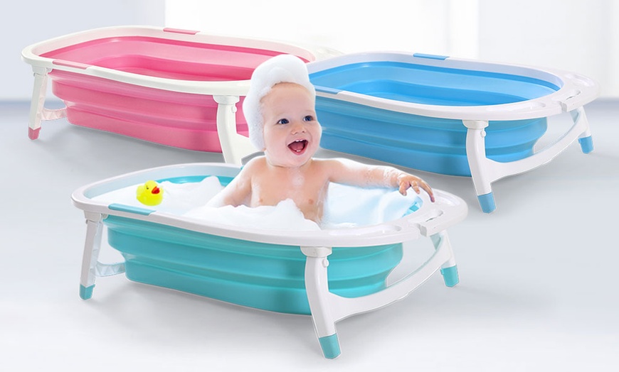 Image 1: Collapsible Baby Bathtub
