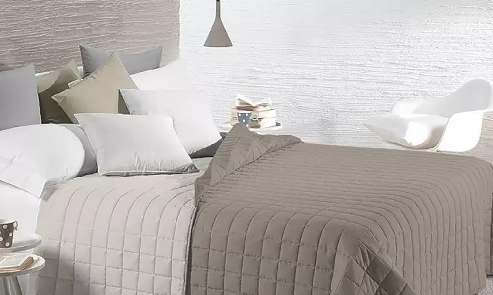 Trapuntino copriletto bicolor Bea Made in Italy