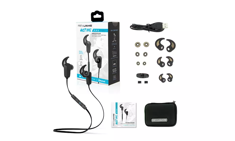 RevJams Active Pro Sweat-Resistant Bluetooth Earbuds - Second Medium