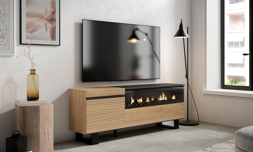 Image 16: Mobile TV con opzione a camino elettrico