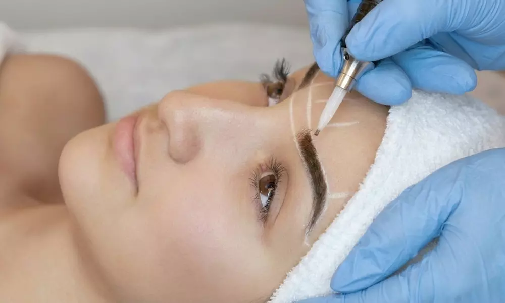 Semi-Permanent Eyebrows, Eyeliner, Lip Blushing, or Small Black Tattoo