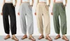 Womens Wide Leg Harem Pants Casual Elastic Waist Comfy Palazzo Baggy Sweatpants