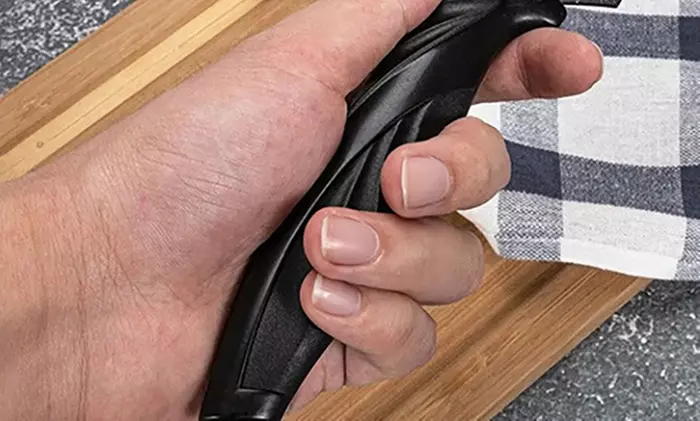 Juego de 6 cuchillos de acero inoxidable con efecto mármol