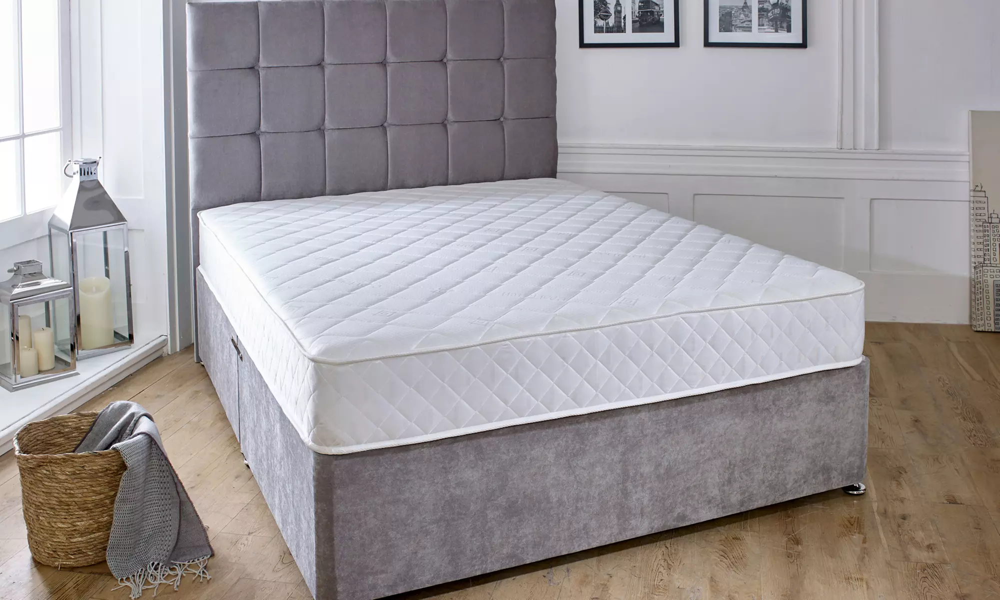 Up To 60% Off on Diamond White Spring Memory Foam Open Coil Mattress ...