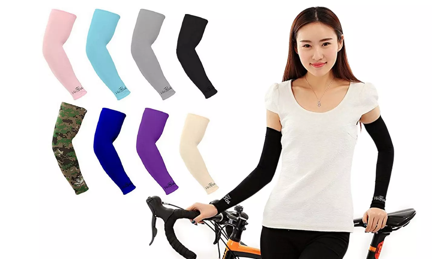 8 Pairs Cooling Arm Sleeves Cover UV Sun Protection Basketball Sports