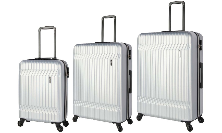 Image 17: Set of Three Hard-Shell ABS Suitcases