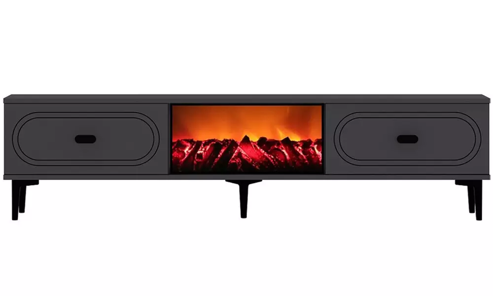 Meuble TV avec cheminée LED 150 cm Kocoon