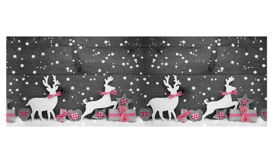 Image 11: Alfombra con diseño navideño rectangular