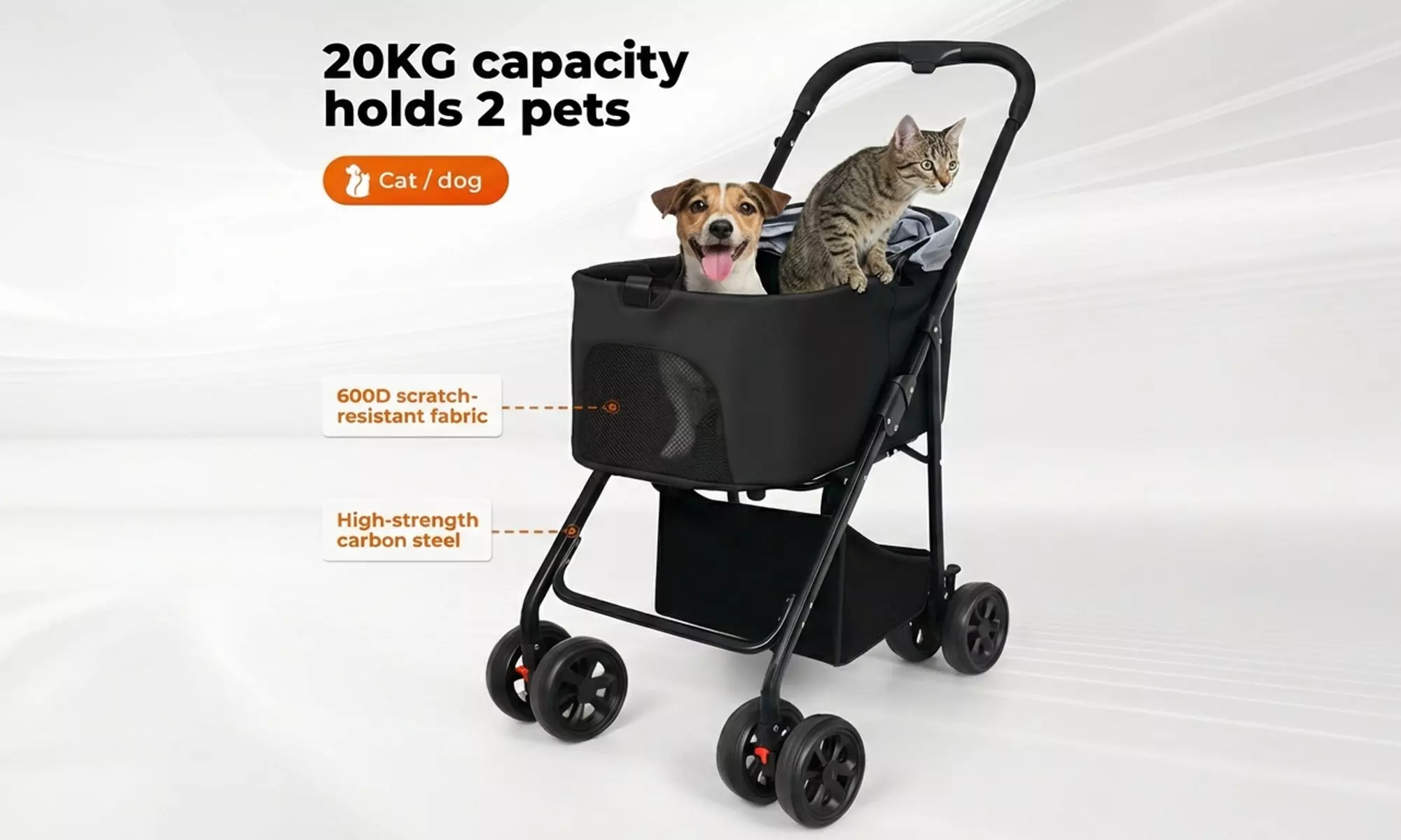 Skylos 3-In-1 Foldable Pet Stroller