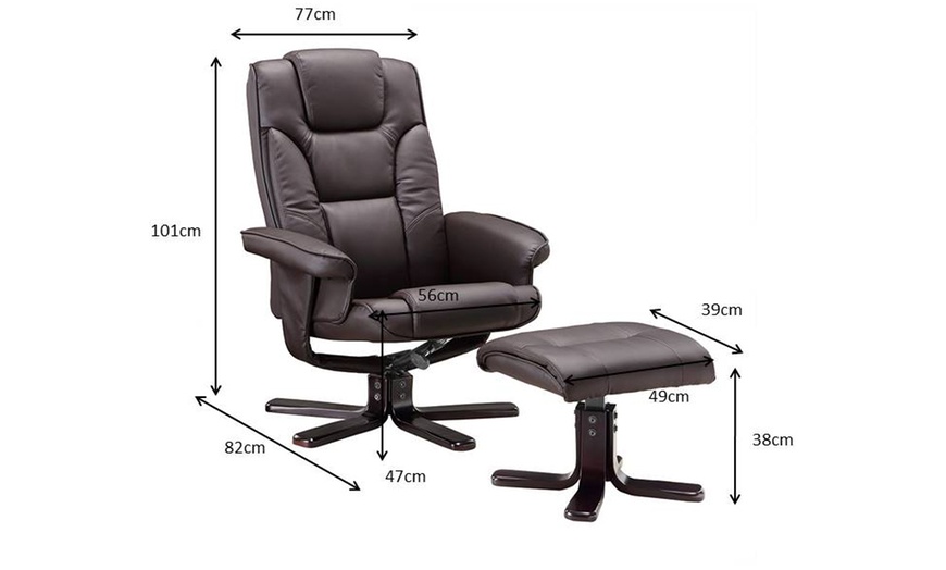 Image 9: Recliner Armchair with Foot Stool