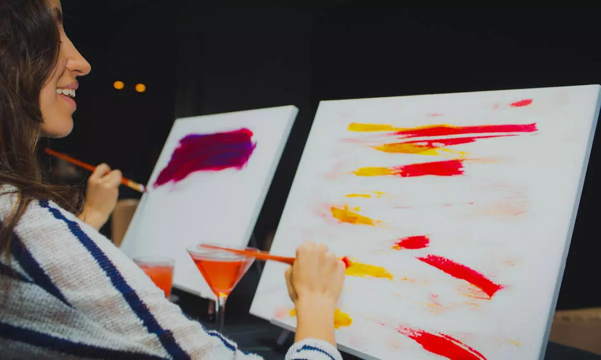 Paint and Drink Event for One, Two, or Four at Paint Boire (Up to 58% Off) - Primary Image